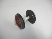 PIKO 36177 - G - Speichen-Radsatz mit Haftreifen + Zahnrad schwarz/rot